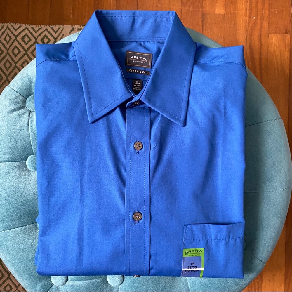 NWT Arrow Royal blue dress shirt